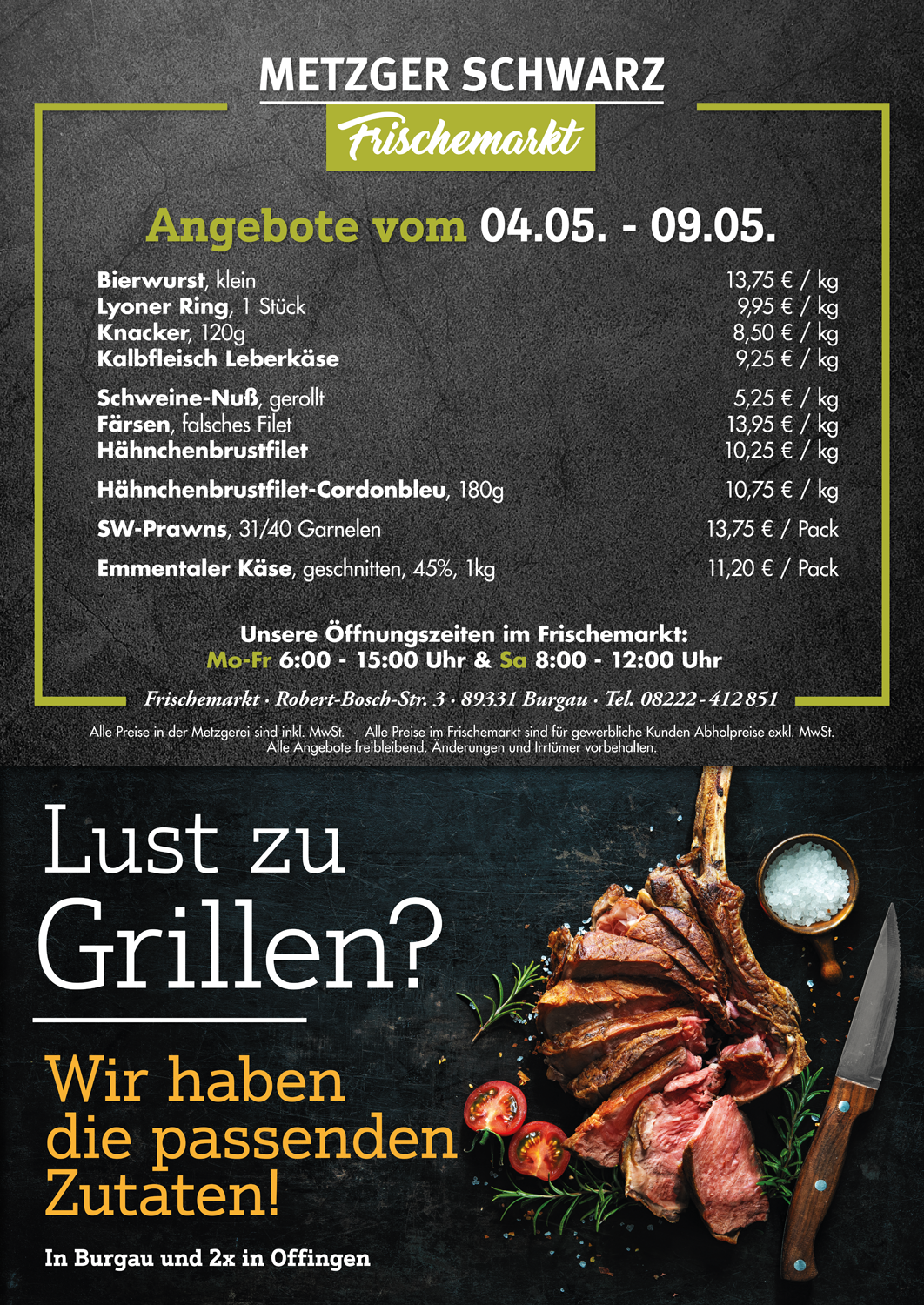 Unsere Wochenangebote für die Speisekammer vom 04.05.2026 - 09.05.2026