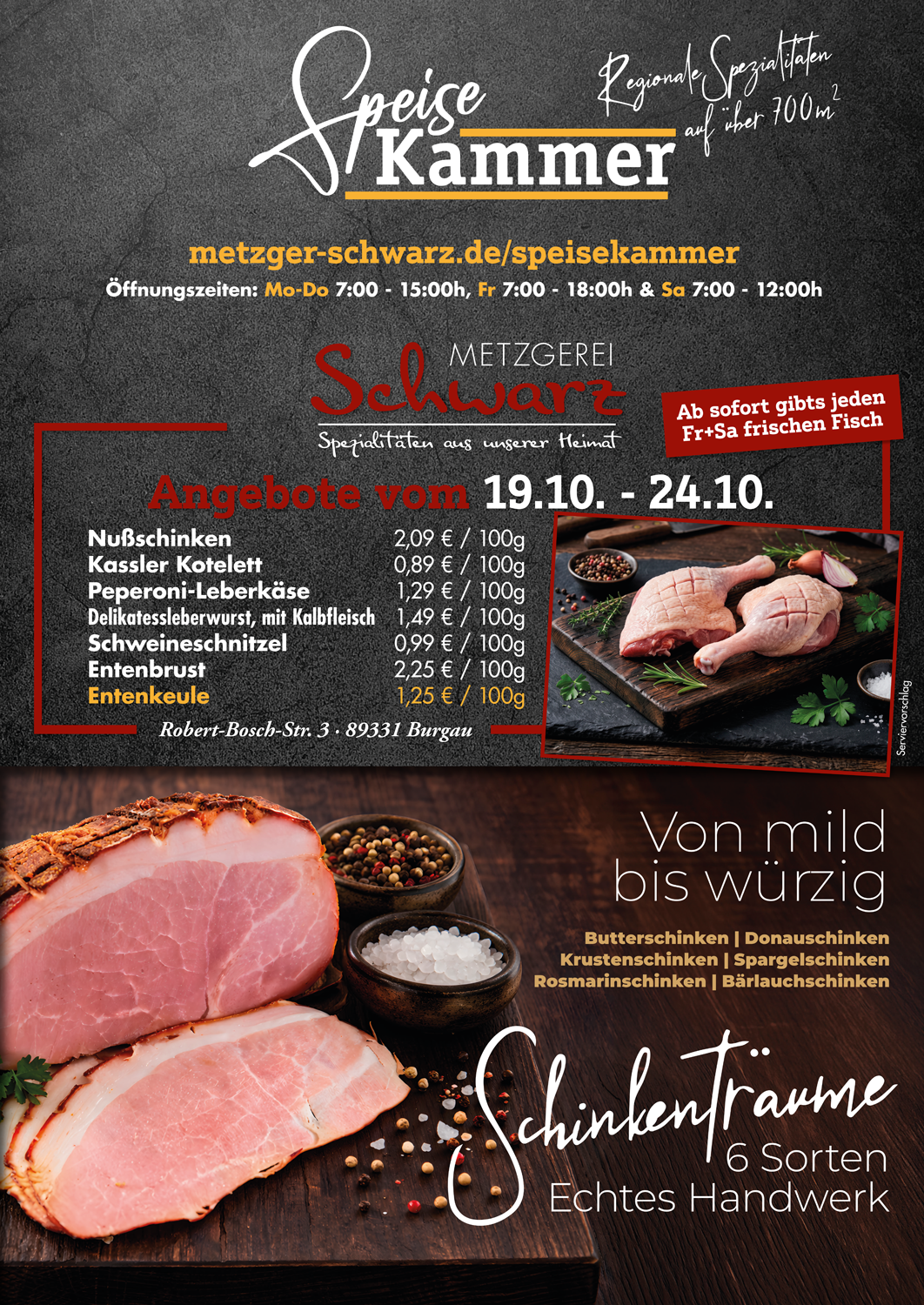 Unsere Wochenangebote für die Speisekammer vom 19.10.2026 - 24.10.2026