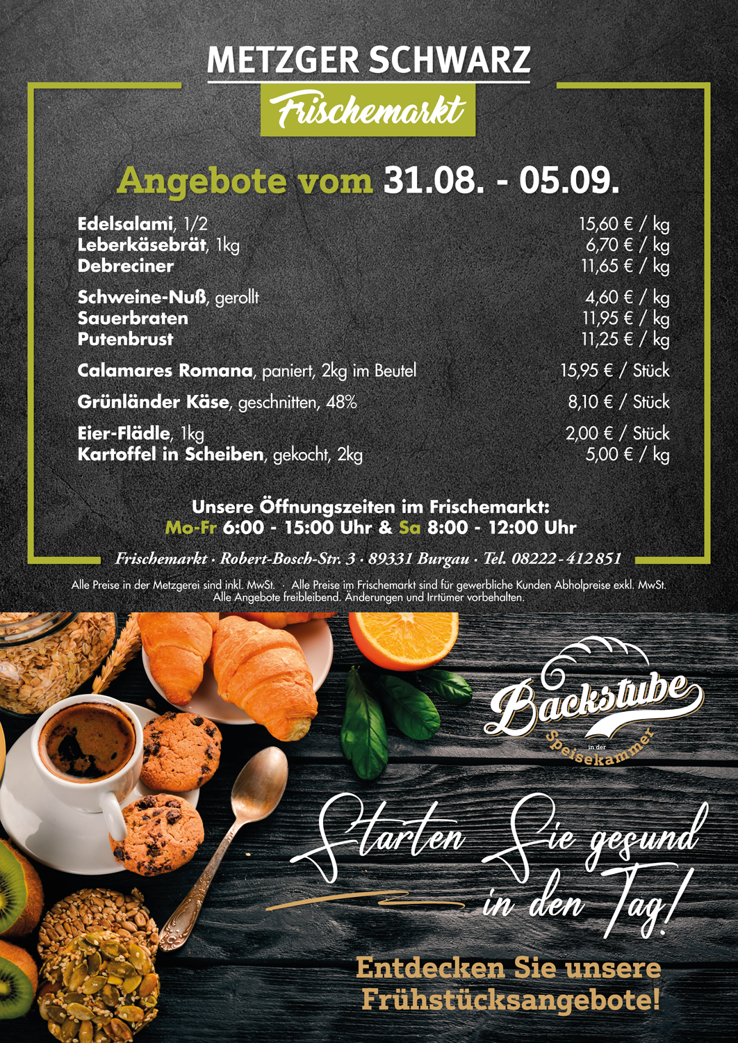 Unsere Wochenangebote für die Speisekammer vom 31.08.2026 - 05.09.2026