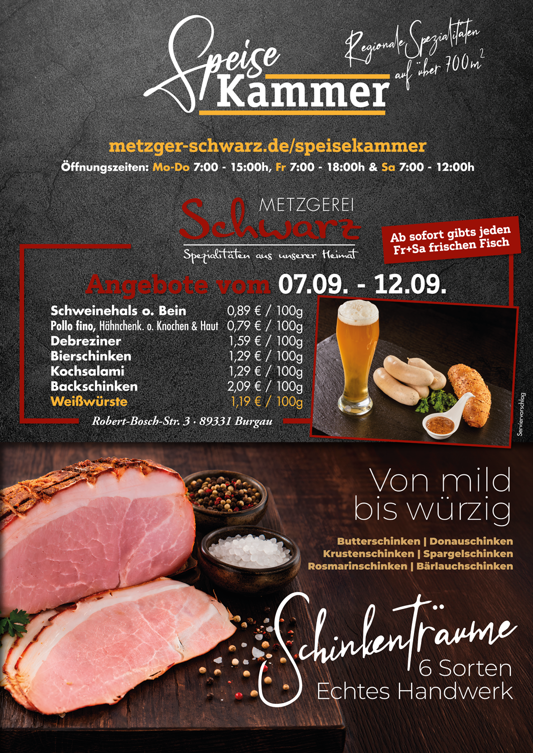 Unsere Wochenangebote für die Speisekammer vom 07.09.2026 - 12.09.2026