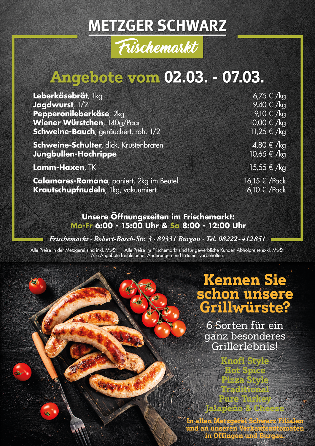 Unsere Wochenangebote für die Speisekammer vom 02.03.2026 - 07.03.2026