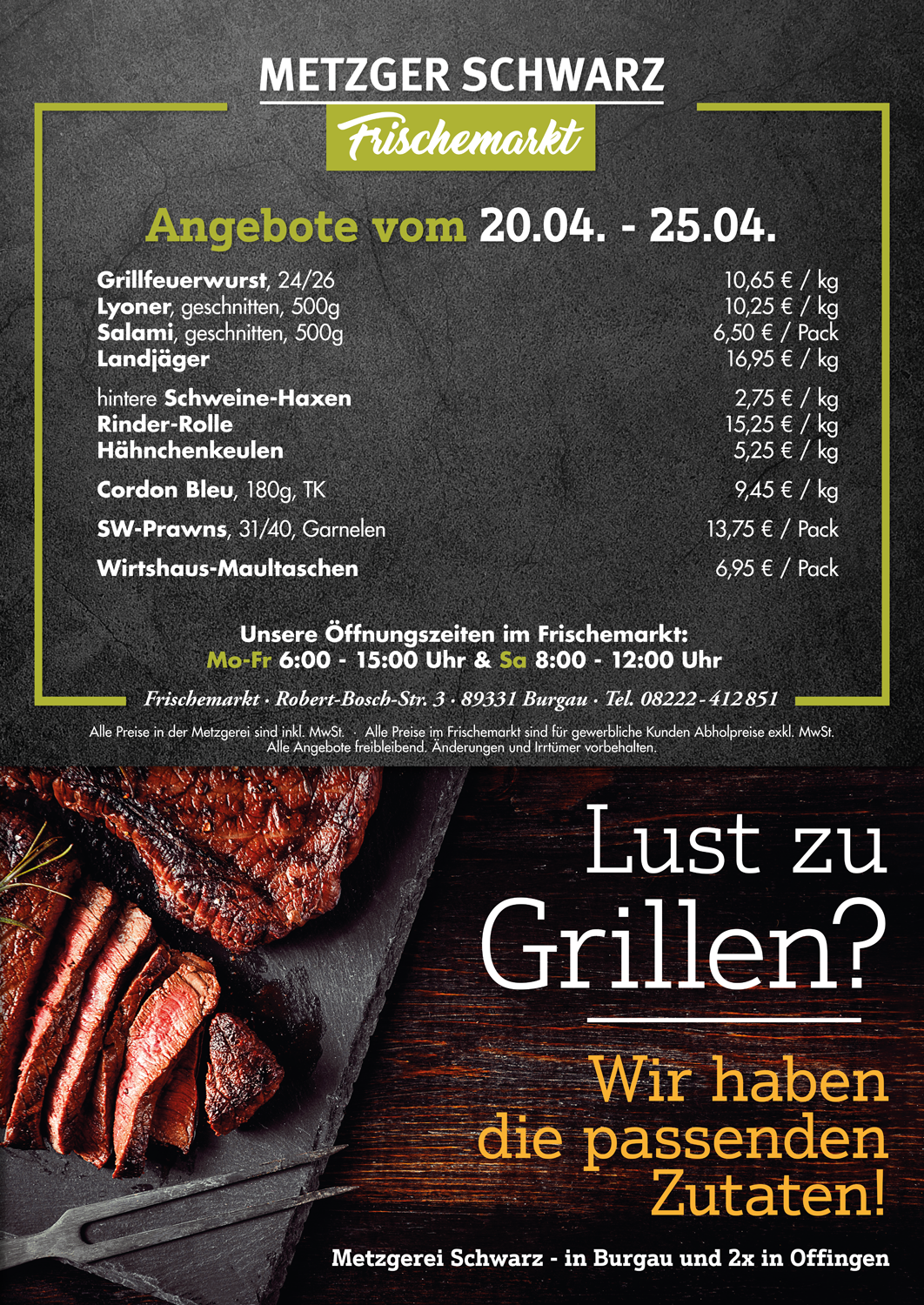 Unsere Wochenangebote für die Speisekammer vom 20.04.2026 - 25.04.2026