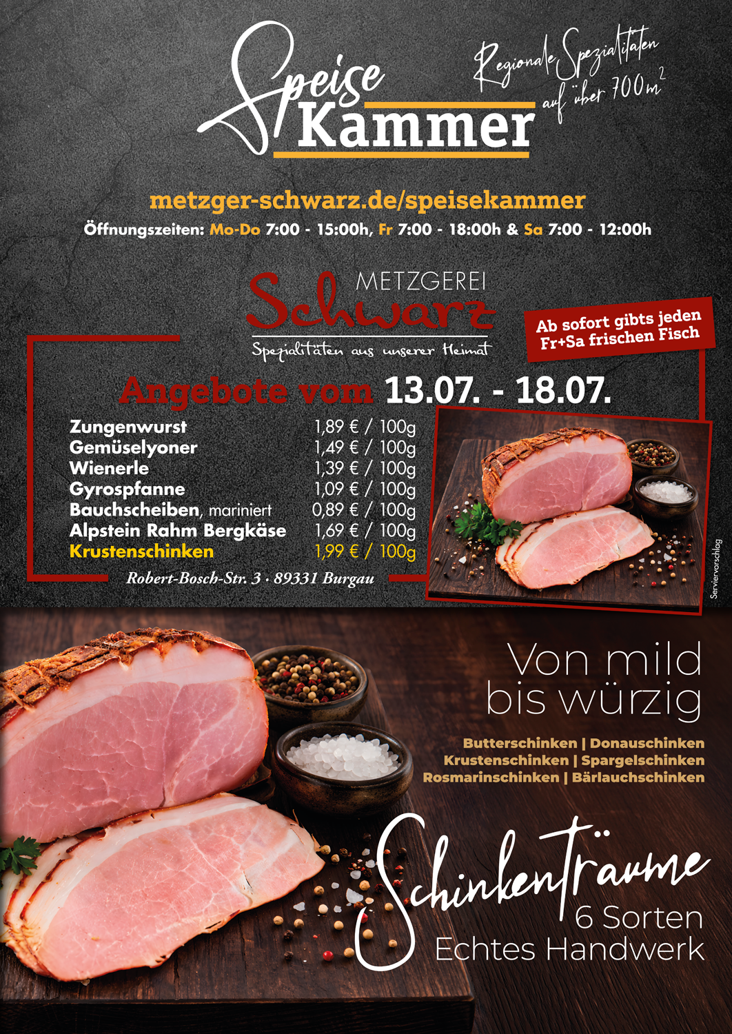 Unsere Wochenangebote für die Speisekammer vom 13.07.2026 - 18.07.2026