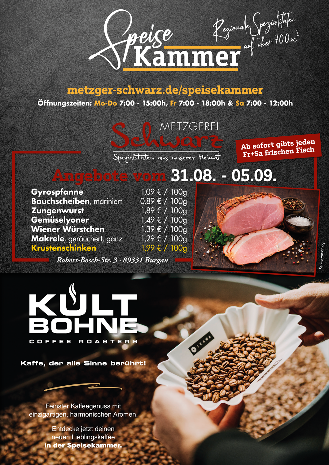 Unsere Wochenangebote für die Speisekammer vom 31.08.2026 - 05.09.2026
