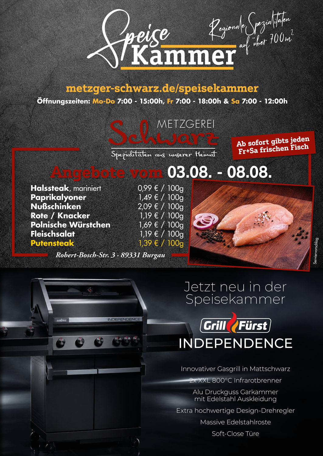 Unsere Wochenangebote für die Speisekammer vom 03.08.2026 - 08.08.2026