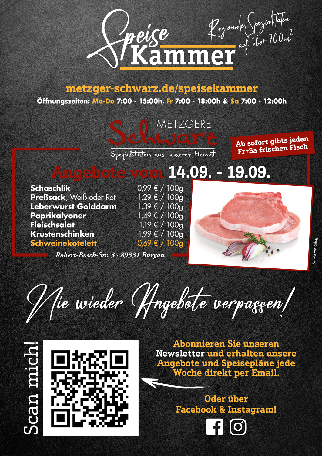 Unsere Wochenangebote für die Speisekammer vom 14.09.2026 - 19.09.2026