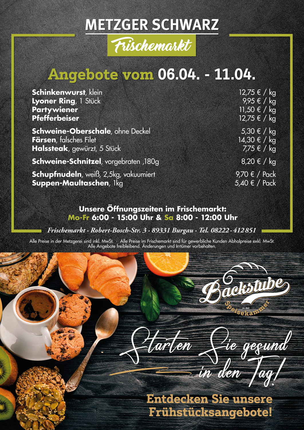 Unsere Wochenangebote für die Speisekammer vom 06.04.2026 - 11.04.2026