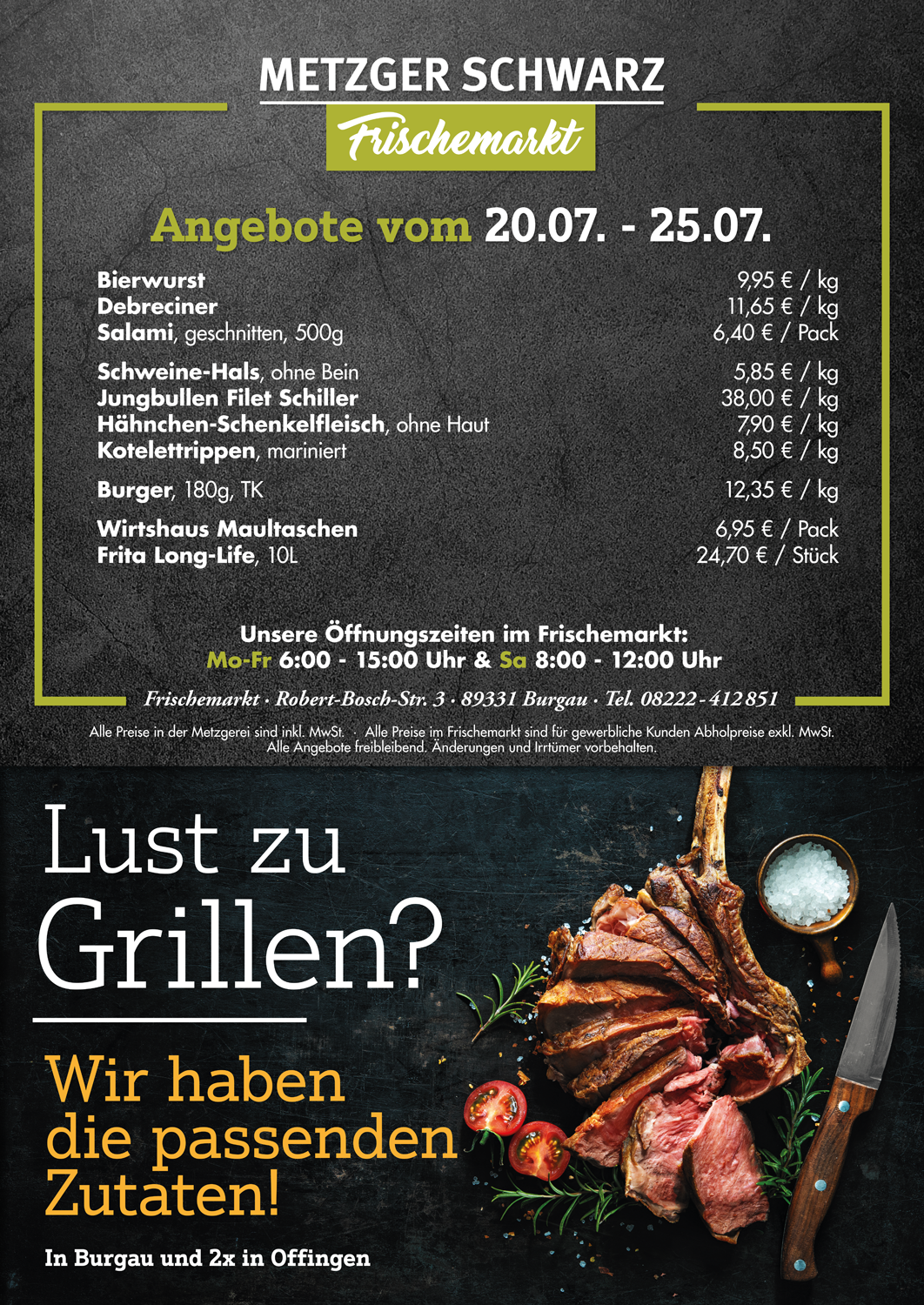 Unsere Wochenangebote für die Speisekammer vom 20.07.2026 - 25.07.2026