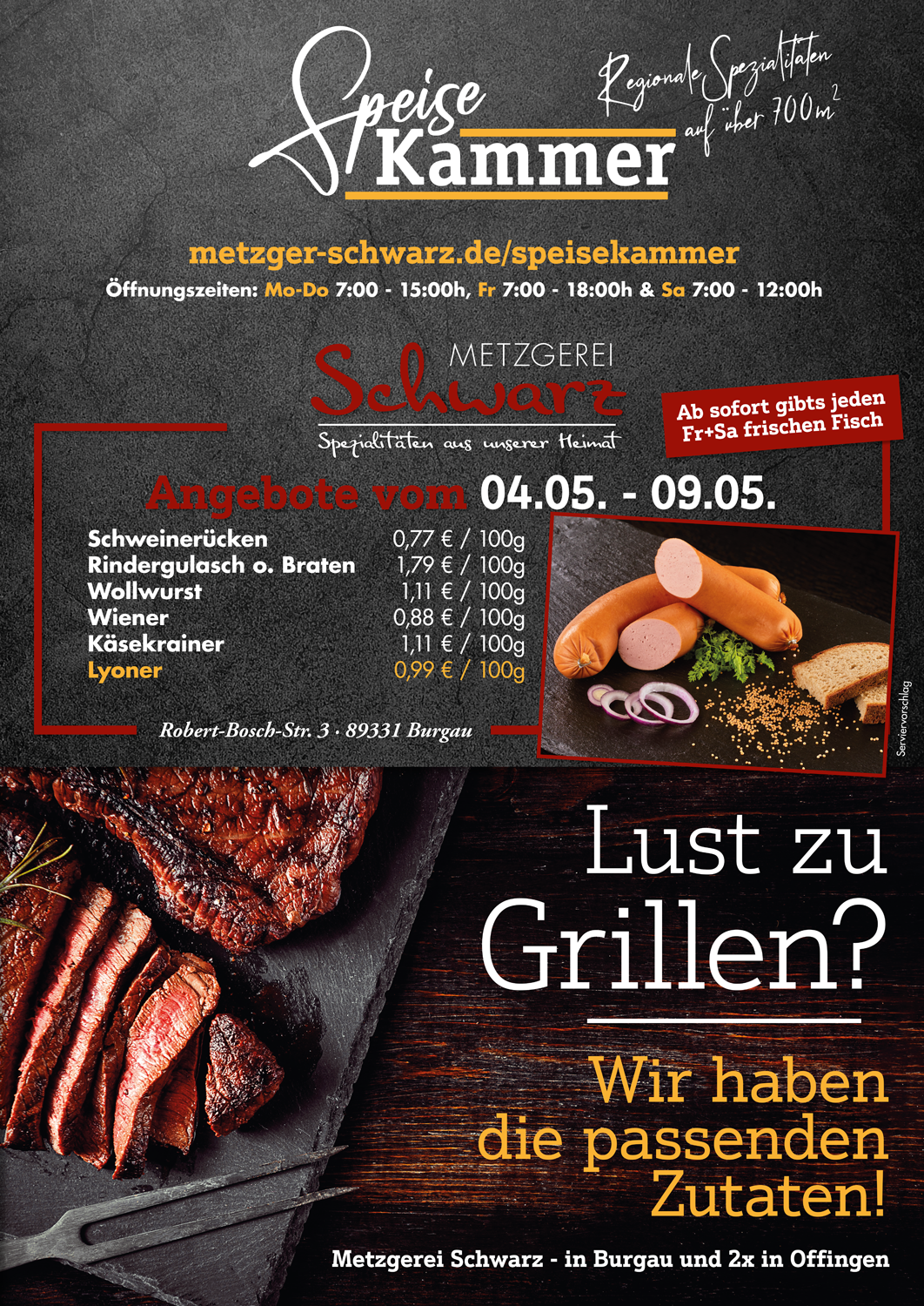 Unsere Wochenangebote für die Speisekammer vom 04.05.2026 - 09.05.2026