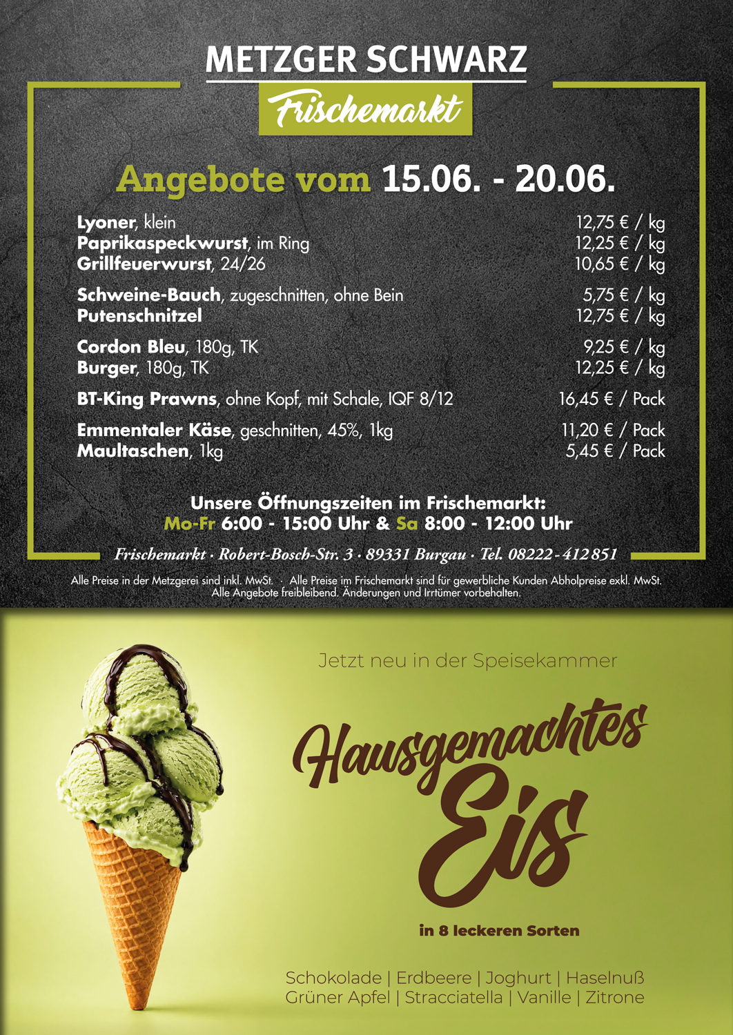 Unsere Wochenangebote für die Speisekammer vom 15.06.2026 - 20.06.2026