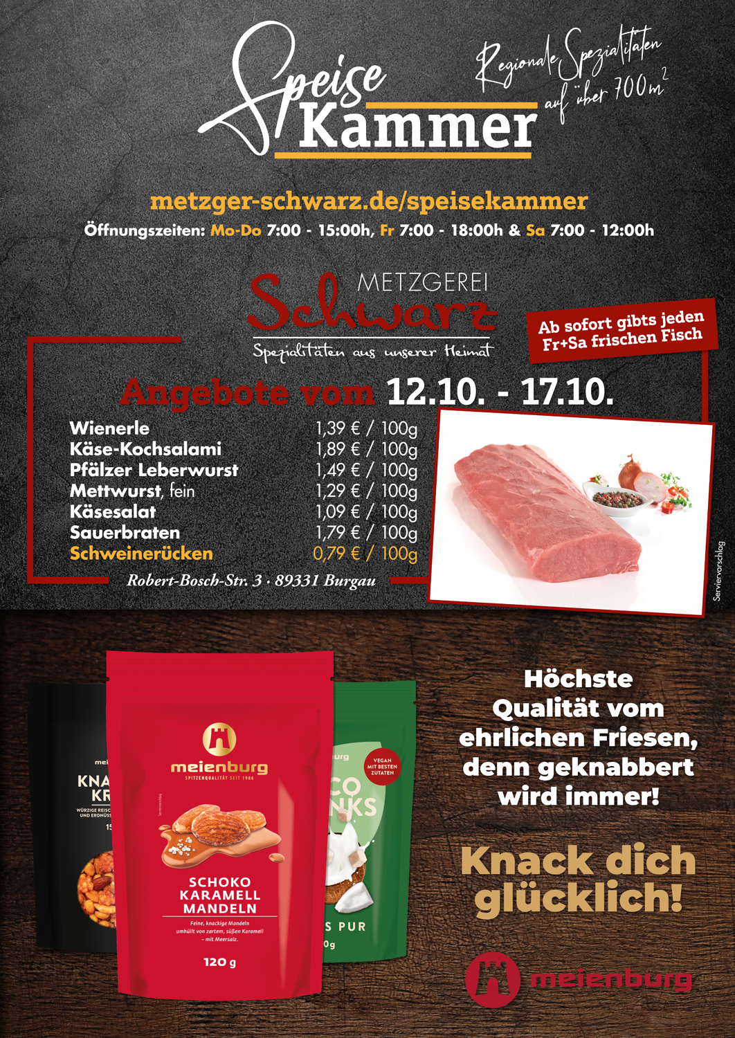 Unsere Wochenangebote für die Speisekammer vom 12.10.2026 - 17.10.2026