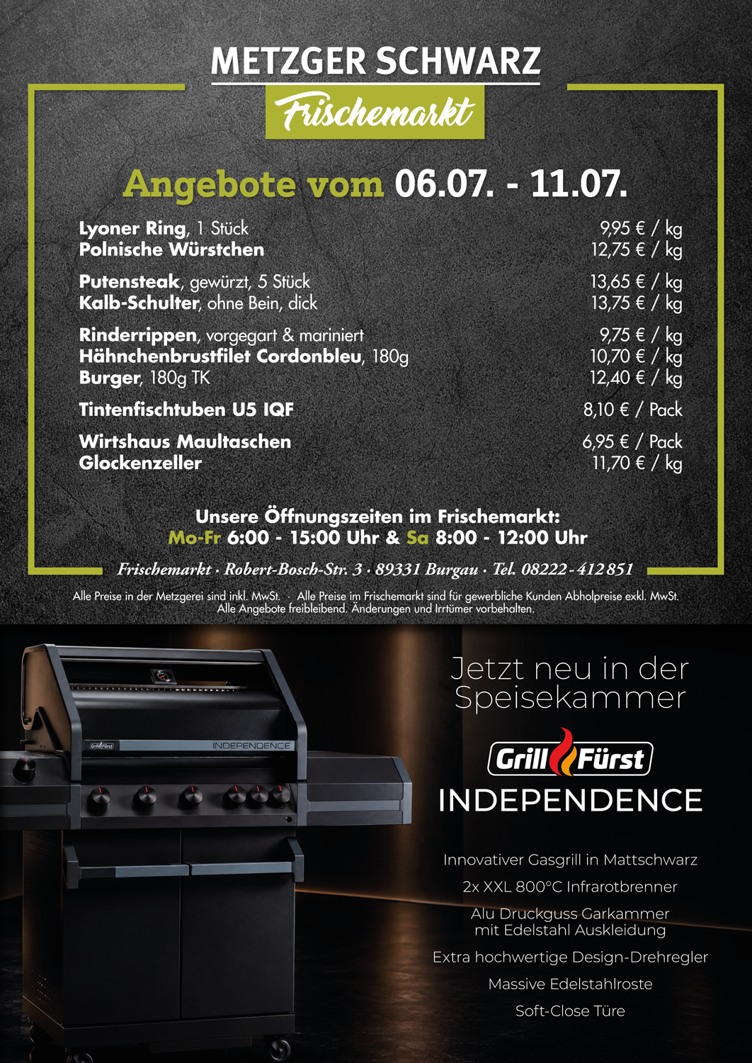 Unsere Wochenangebote für die Speisekammer vom 06.07.2026 - 11.07.2026