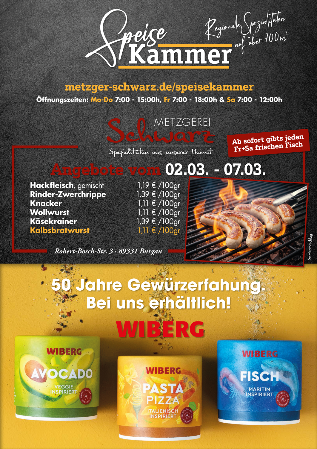 Unsere Wochenangebote für die Speisekammer vom 02.03.2026 - 07.03.2026