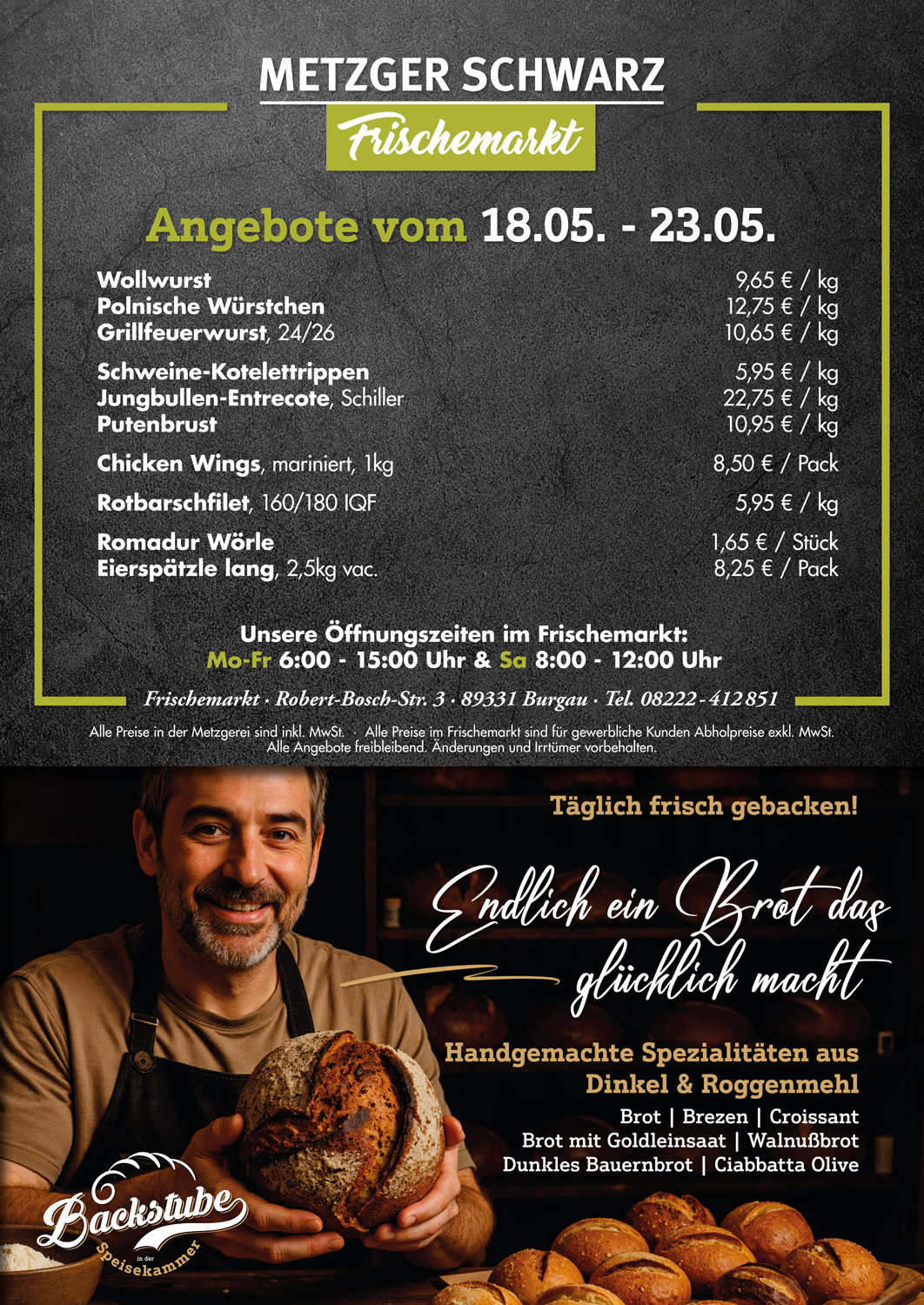 Unsere Wochenangebote für die Speisekammer vom 18.05.2026 - 23.05.2026