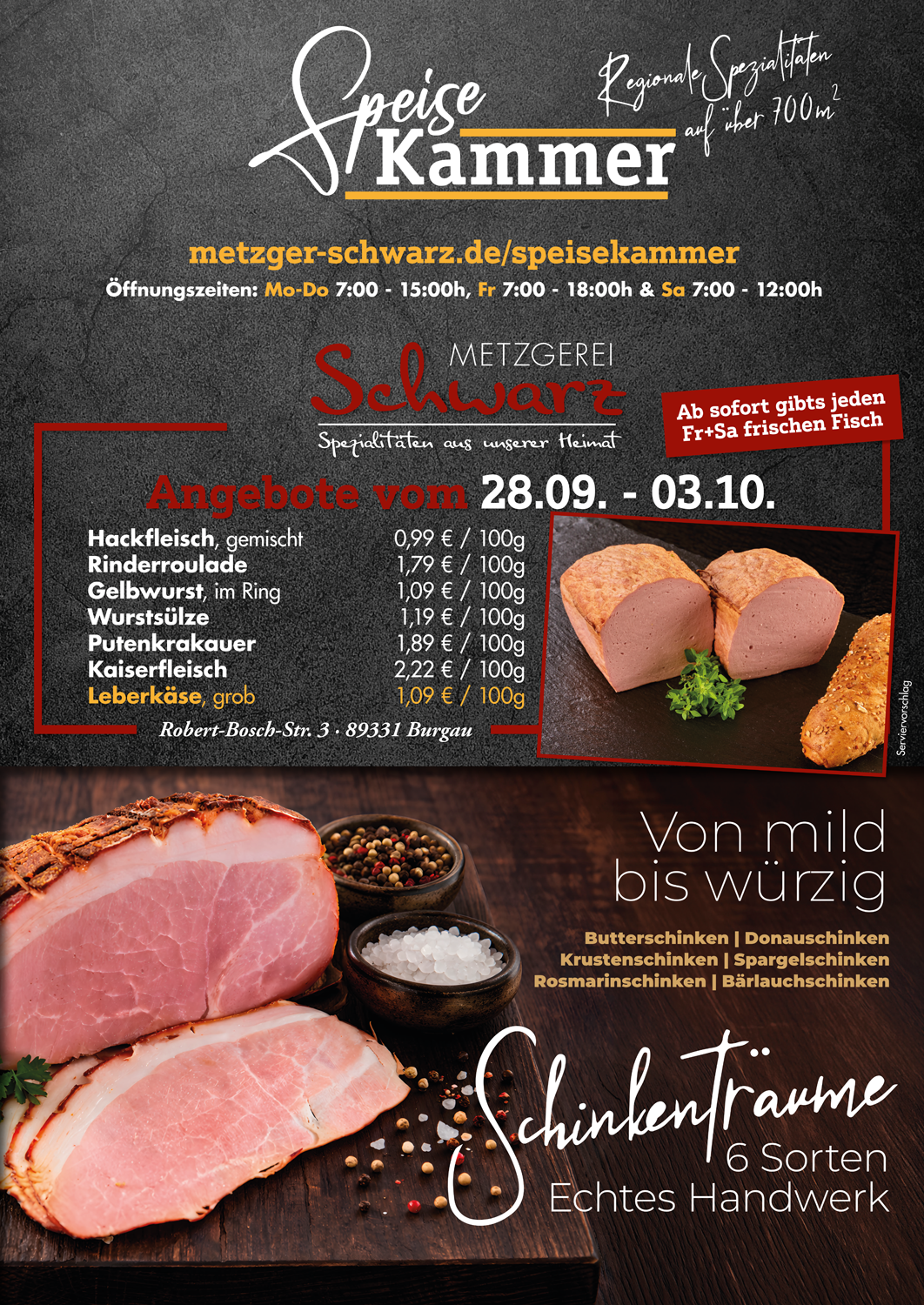 Unsere Wochenangebote für die Speisekammer vom 28.09.2026 - 03.10.2026
