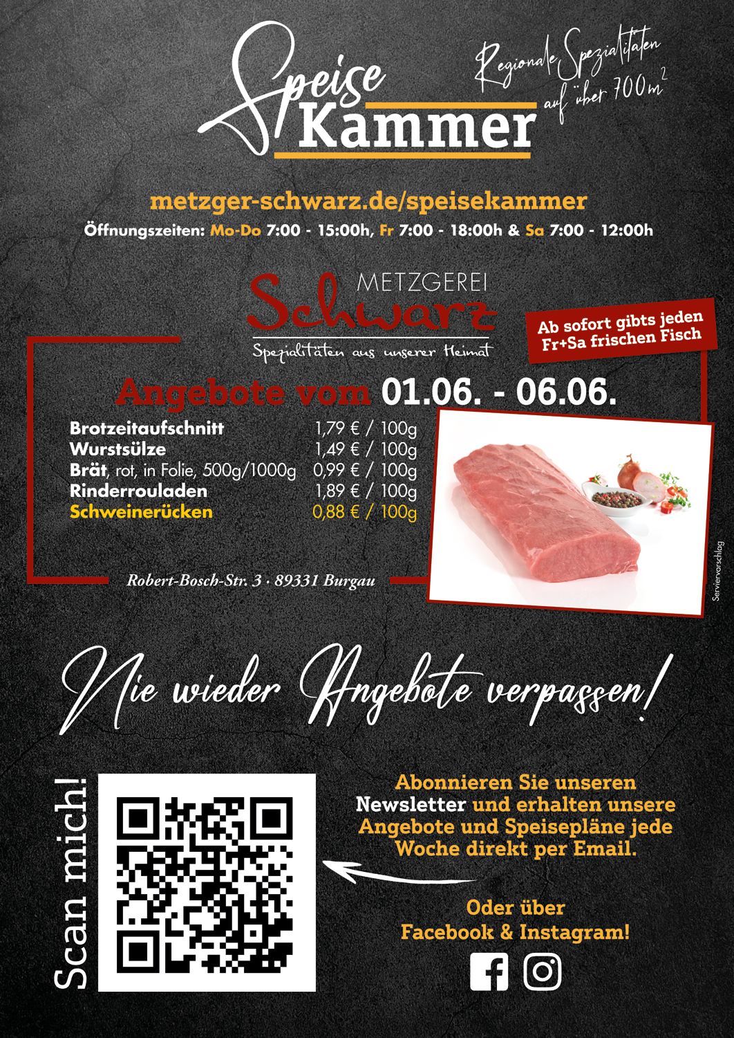 Unsere Wochenangebote für die Speisekammer vom 01.06.2026 - 06.06.2026