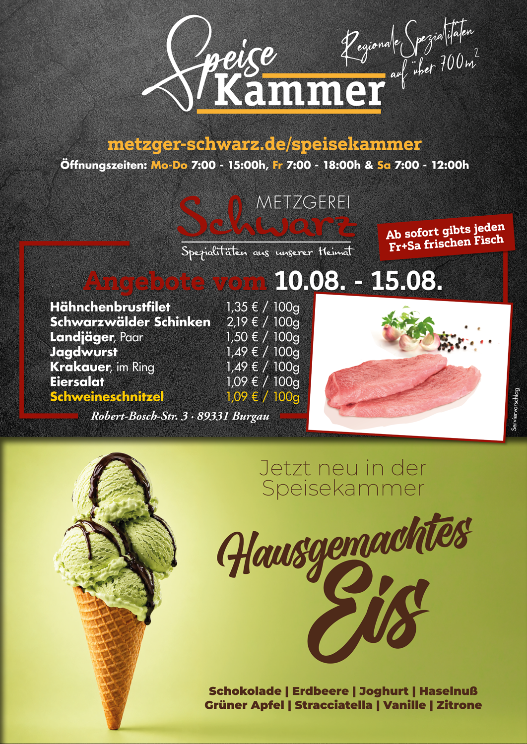 Unsere Wochenangebote für die Speisekammer vom 10.08.2026 - 15.08.2026